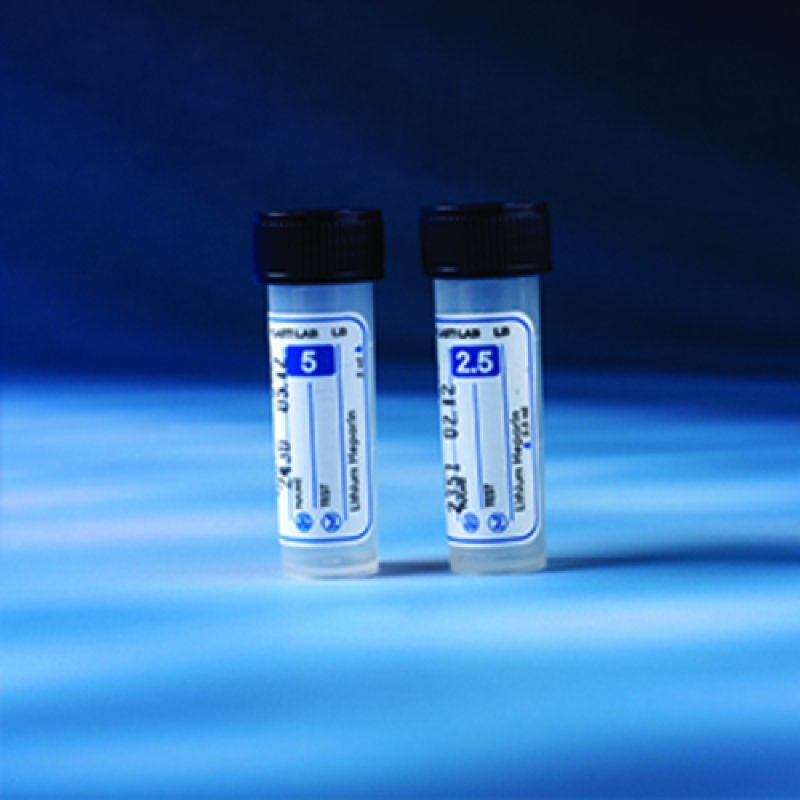 Blood Collection Tubes 2.5ML & 5ML Screw Cap-Flat Bottom-Lithium Heparin
